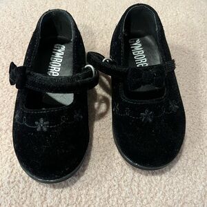 Gymboree Black Dress Shoes with Velcro Strap